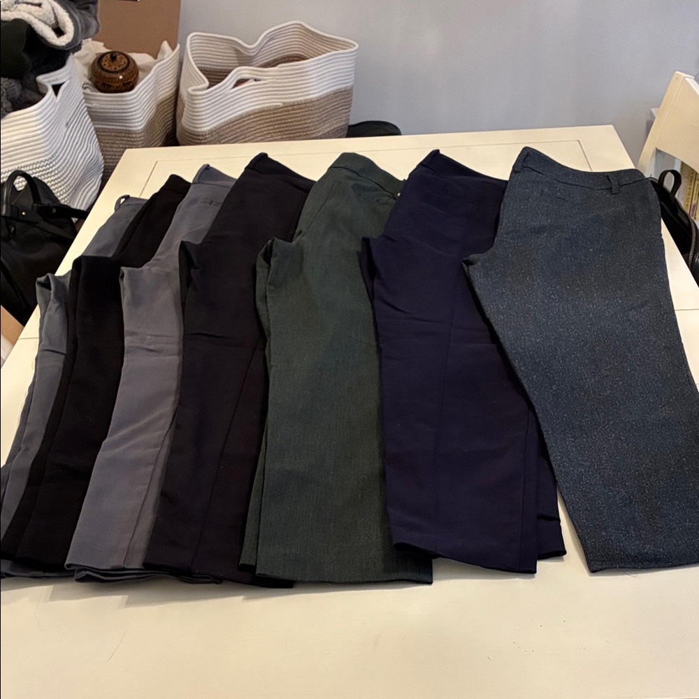 SEVEN pairs of Loft Curvy Slim & Skinny Work Pants
